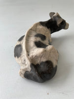 Lying Raku Cow