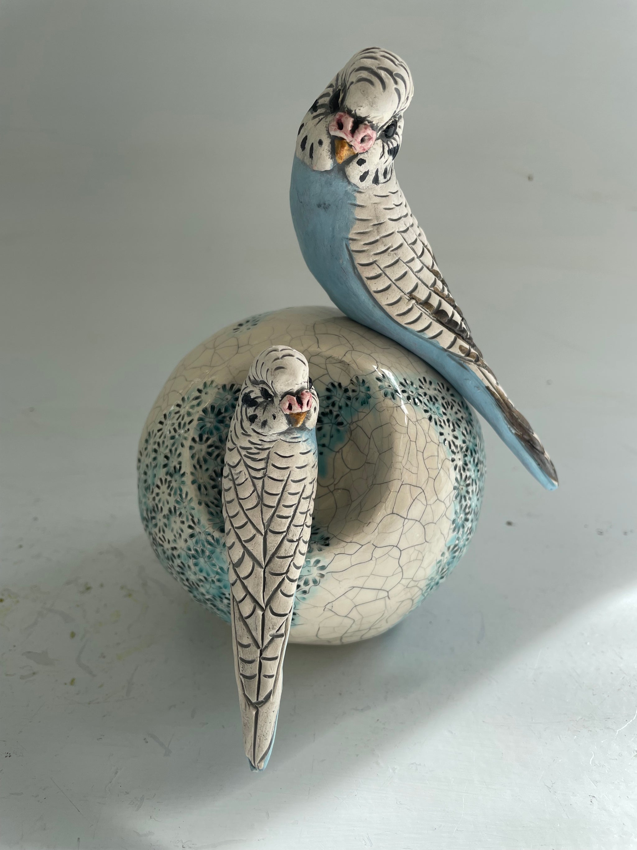 ウィペット　置物　Christina Cummings  イギリス製 Budgies by Carol Jackson-kitchen. – Christine Cummings