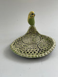 Green budgie trinket dish