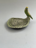 Green budgie trinket dish